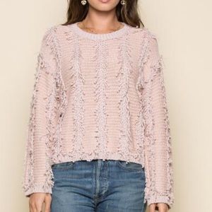 Blush textured sweater